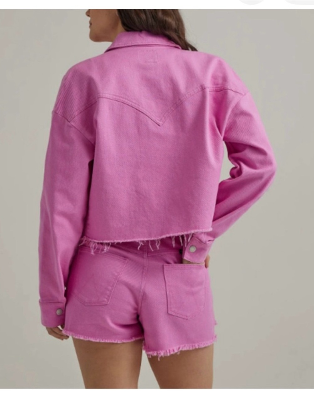 Wrangler Pink Cropped Jean Jacket - Picture 2 of 5